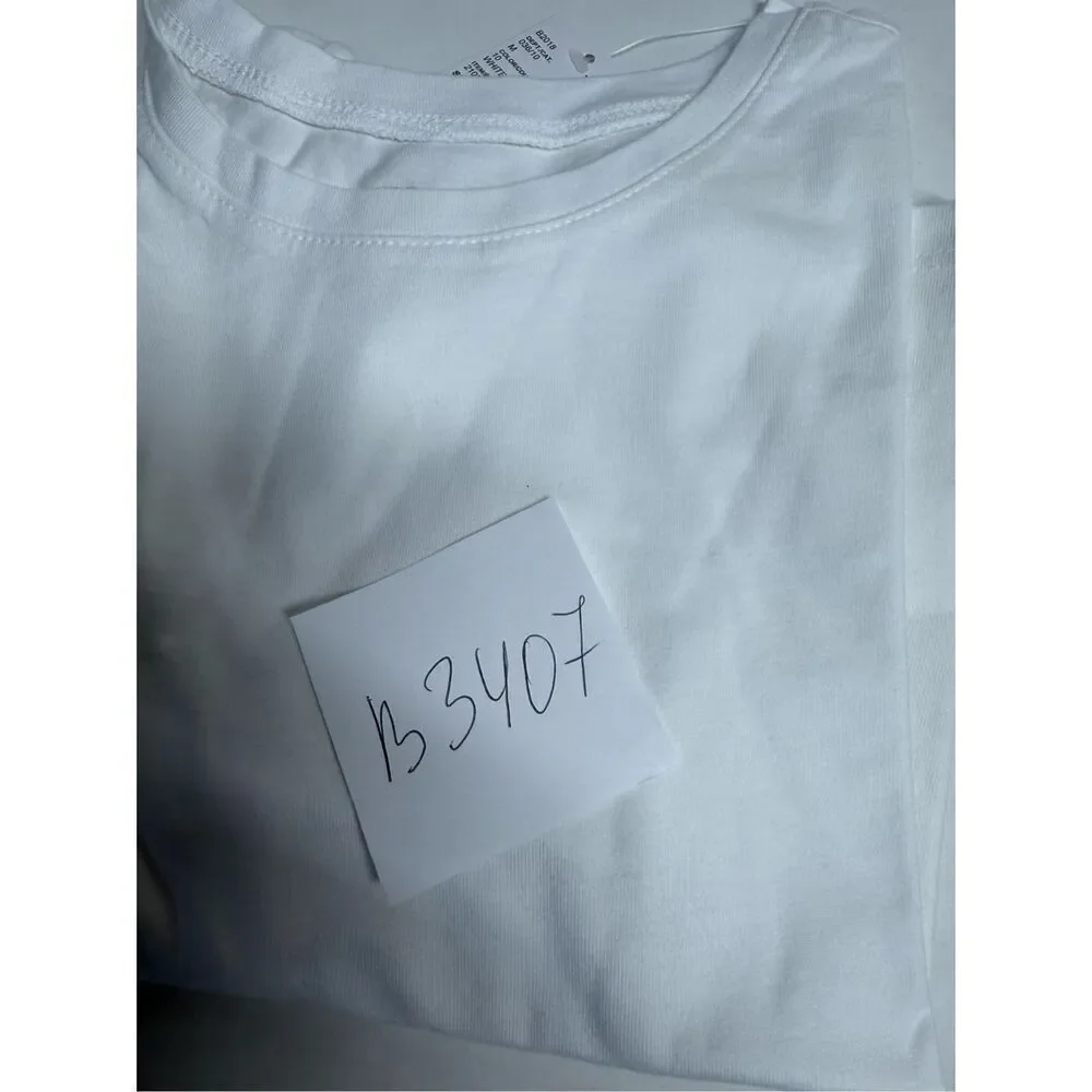 NWT The Children’s Place Girls Tee Shirt Long Sleeve White Cotton Size S/6